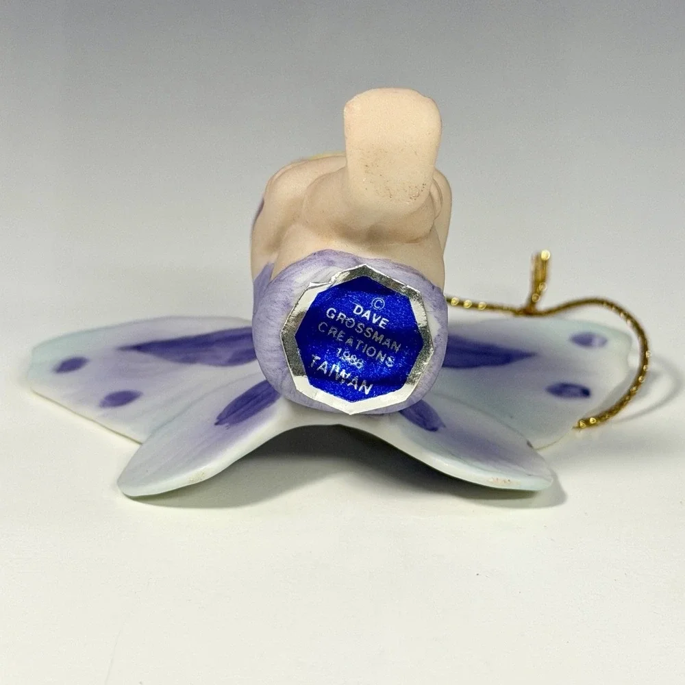 Vintage 1988 Dave Grossman Fairy Dreams Flower Fairy Porcelain Ornament Japan